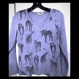 Moschino jeans zebra giraffe top size S